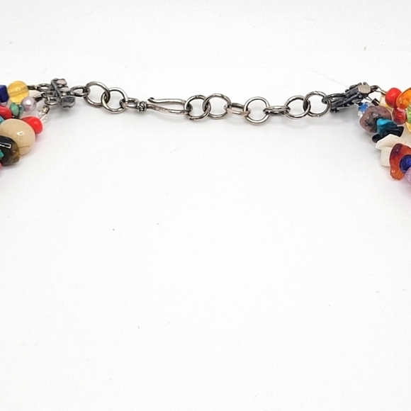Vintage Southwestern Colorful Multi Gemstone Double or Triple Wear Necklace - Picture 11 of 11